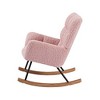 Without Soft Seat Rectangular Modern Rocking Chair with High Backrest Armrests Ergonomic Design Lounge Recliner Chair for Living Room Bedroom - 2 of 4
