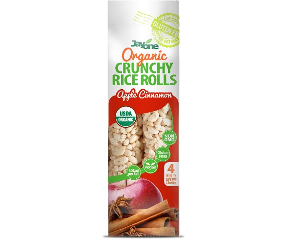 Jayone  Crunchy Rice Rolls Cinnamon Apple - 2.1oz