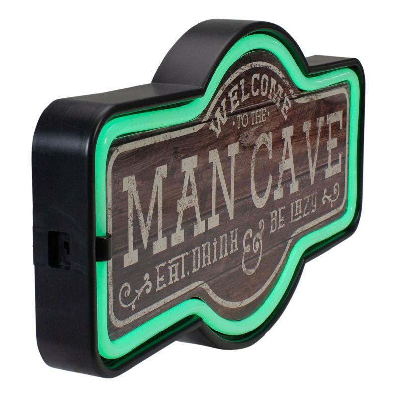 Northlight 17" Green LED Lighted  Man Cave Neon Style Wall Sign, 3 of 4