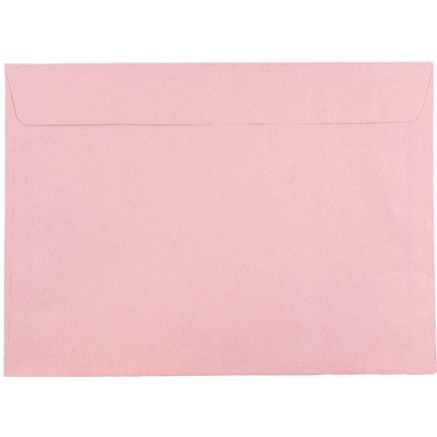 JAM Paper 9 x 12 Booklet Envelopes Baby Pink 100/Pack (31512738c)