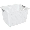 Sterilite Ultra Storage Basket With Handles For At Home Or Classroom  Organization, In Size Large (12 Pack), Medium (6 Pack), White : Target