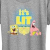 Women's - SpongeBob SquarePants - It's Lit Hanukkah Short Sleeve Graphic T-Shirt - 2 of 4