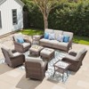 Buenhomino Patio Wicker Chairs Swivel Rocker Outdoor Rocking Chairs Set - 4 of 4