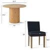 5-Piece Round Dining Table Set with 4 Upholstered Chairs, Modern Wood Pedestal Table Set for Kitchen, Breakfast Nook or Dining Room-Maison Boucle - 3 of 4
