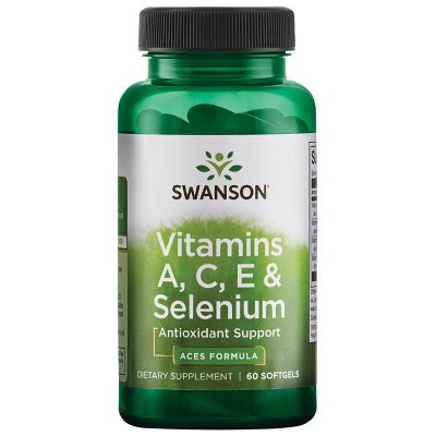 Swanson Vitamins A, C, E and Selenium 60 Softgels