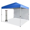 10x10 Heavy Duty Pop Up Canopy, One-Button Setup, Portable Roller Bag, Adjustable Height, Includes 1 Sidewall & 4 Weight Bags - 2 of 4