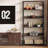 Hommoo 5 Tier Industrial Etagere Bookcase with Open Shelves Brown - 4 of 4