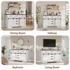 Coffee Bar Cabinet with Sliding Barn Door, Sideboard Cabinet with Drawers, Rustic Storage Cabinets for Living Room, Bed Room - 4 of 4