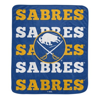 NHL Buffalo Sabres Repeat Logo Wordmark Ultra Soft Blanket