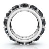 Pompeii3 13Ct Black Diamond Eternity Ring 10k Gold Lab Created - 2 of 4