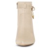 Allegra K Women's Pointed Toe Block Heel Zipper Ankle Boots - 2 of 4