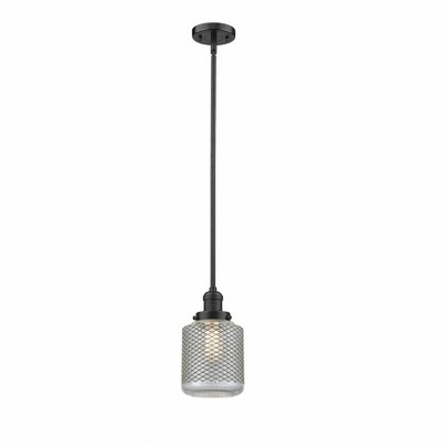 Stanton - 1 Light Stem Hung Mini Pendant In Industrial Style-12 Inches Tall and 6 Inches Wide