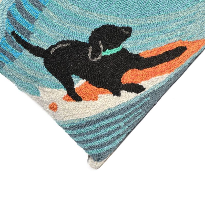 18&#34;x18&#34; Pool Side Surfing Indoor/Outdoor Square Throw Pillow Blue - Liora Manne, 6 of 7