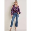 VENUS Womens Ruffle Cold Shoulder Blouse - 3 of 4