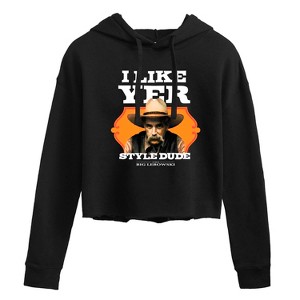 Women's - The Big Lebowski - I Like Yer Style Dude Cropped Graphic Hoodie - 1 of 3