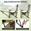Tangkula 2PCS Reclining Camping Chair 2 in 1 Potable Folding Chair w/ Removable Footrest 4-Position Adjustable Backrest Cup Holder & Side Pocket - 4 of 4