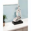 HomeRoots Modern Silver and Black Ustrasana Yoga Sculpture - 2 of 4