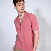 Campus Sutra Men Men's Flamingo Pink Oversized Interwine Shirt - 2 of 4