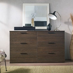 NicBex Modern Wooden 6-Drawer Chest, Tall Closet Storage with Wardrobe Closet Set of 2 for Bedroom, Living Room - 1 of 4