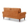 GDFStudio Sheila Linen Upholstery Sofa with Crystal button and Copper Nail - 4 of 4