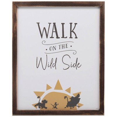 The Lion King Walk On Wild Side Wood Framed Wall Canvas