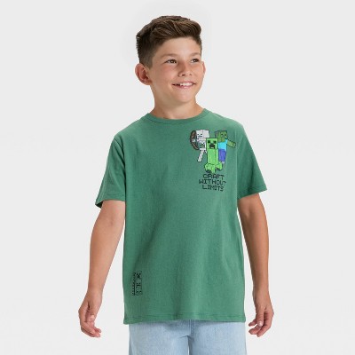 Boys' Minecraft Short Sleeve Graphic T-Shirt - Black