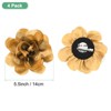 Unique Bargains Alloy Satin Fabric Big Rose Flower Dainty Brooches and Pins 4 Pcs - 3 of 4