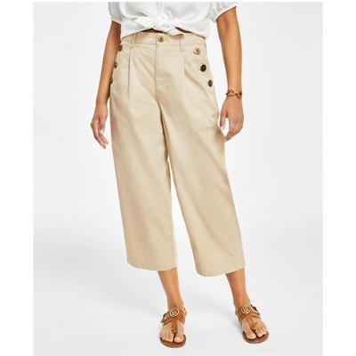 Tommy Hilfiger Womens Wide Leg Casual Chino Pants