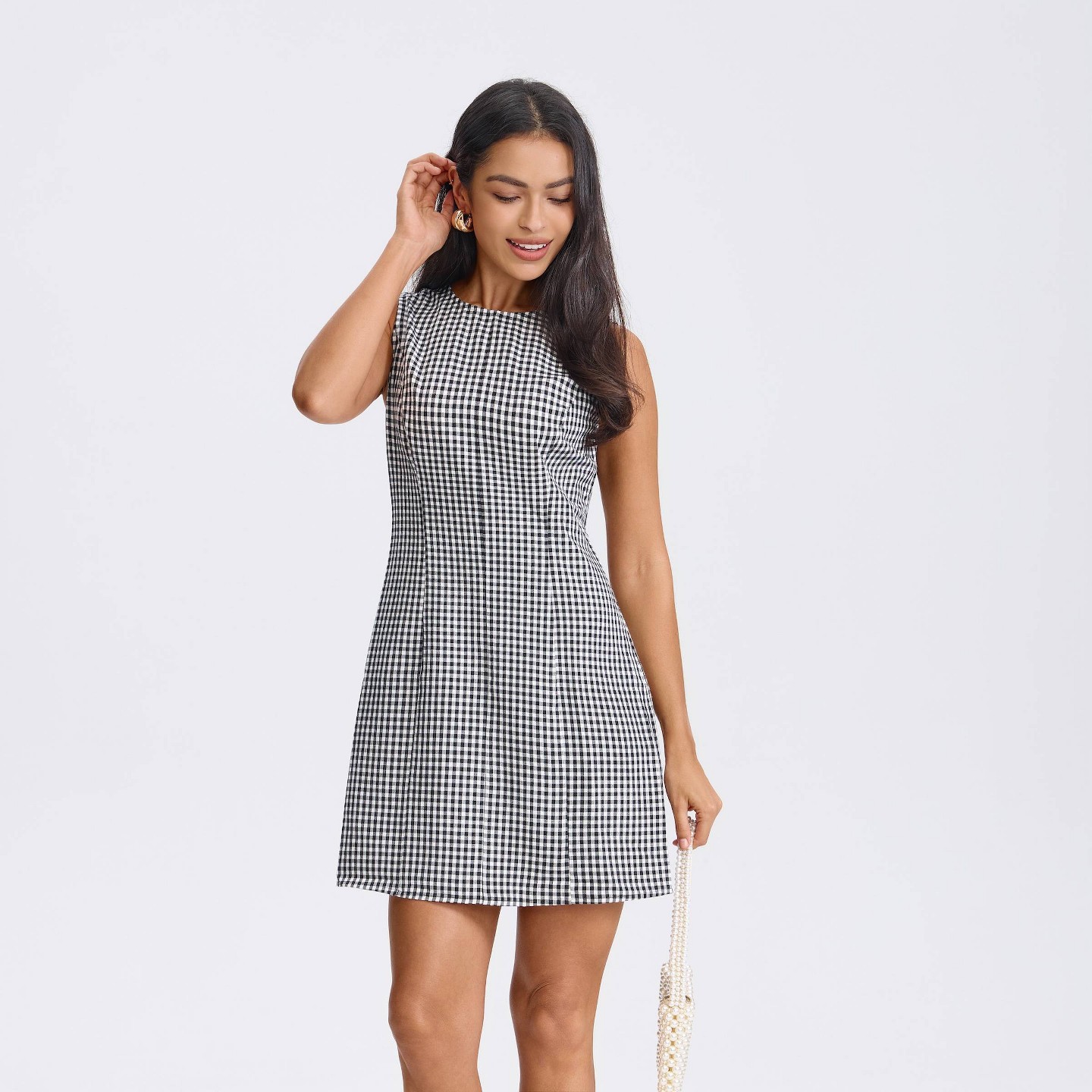Женское платье A New Day Tie-Back Mini A-Line, цвет: Чёрный — фото 1