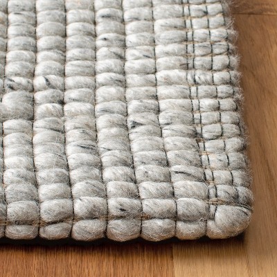 Elegance Gray Geometric 9' x 12' Handwoven Wool Area Rug