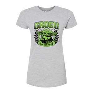 Women's - Star Wars - The Mandalorian Grogu Collegiate Fitted Graphic T-Shirt - 1 of 3