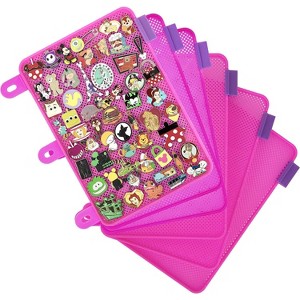 Enamel Pin Display Pages 6pk-Display & Trade Your Collectible Pins in Any 3-Ring Binder-Pages Lay Flat w/ Pinbacks & NO Sagging-Pink-Pins Not Included - 1 of 4
