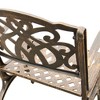 Ornate Traditional Outdoor Cast Aluminum Dining Chair - Bronze - Oakland Living - 4 of 4