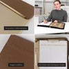 Blu Monaco Professional Padfolio for Women – Vegan Leather Portfolio Organizer with Gold Accents, Available in Multiple Colors and Closure Styles - 3 of 4