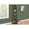 Vynxaria 72"h 5 - Tier Corner Walnut - Finished Bookshelf - 3 of 4