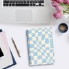 Blue Sky Weekly/Monthly Spiral Planner 5"x8" Printed Dylan Blue Check Swirl - 2 of 4