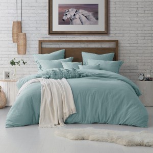 Swift Home | Microfiber Washed Crinkle Duvet Cover Set (Comforter/Duvet Insert Not Included) - 1 of 4