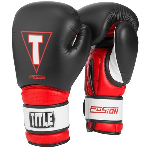 Title Boxing Fusion Tech Hook And Loop Training Gloves - 14 Oz. - Black/red  : Target