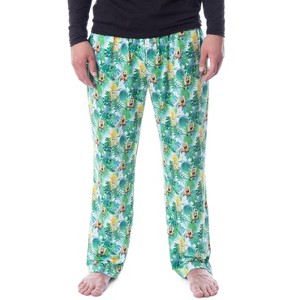 Nickelodeon Mens' SpongeBob SquarePants Tropical Delight Lounge Pajama Pants Multicolored - 1 of 4