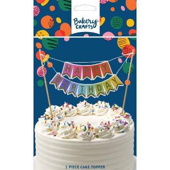 Bakery Crafts Happy Birthday Banner Cake Topper