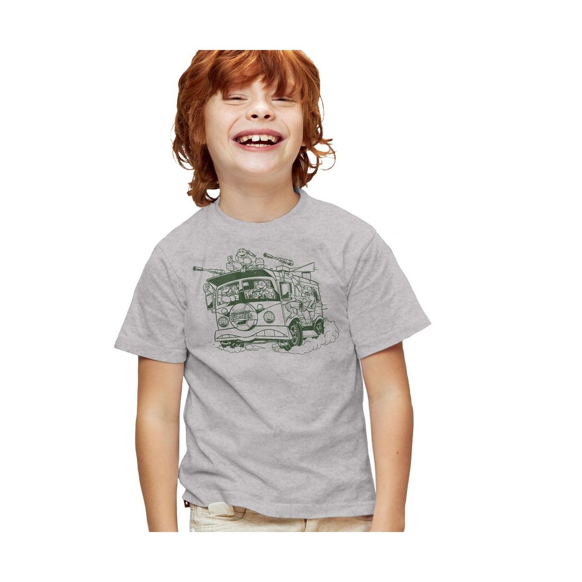 Teenage Mutant Ninja Turtles Radical Wagon Kids T Shirt For Youth Athletic Heather