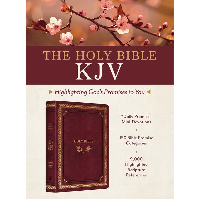 The Holy Bible Kjv: Highlighting God's Promises to You [Crimson & Gold] - by  Barbour Bibles (Leather Bound)