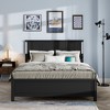 NicBex Queen Platform Bed Frame with Wood Headboard and Footboard,LED Lights and Charging Station,No Box Spring Needed,Easy Assembly,White/Black/Brown - 2 of 4