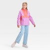 Girls' Colorblocked Windbreaker Jacket - Cat & Jack™ Pink - 3 of 3