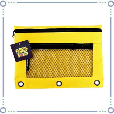 School Supply Boxes | 3 Ring Pencil Bag / Binder Pouch | 12 Pack ...