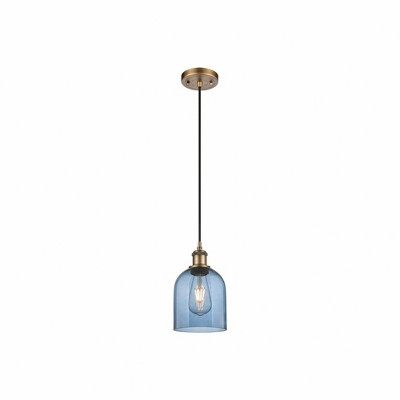 Bella - 1 Light Cord Hung Mini Pendant In Industrial Style-9.5 Inches Tall and 5.5 Inches Wide