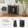 ALEXOUN Laundry Hamper With 2 Pull-Out Removable Sorter Bags 2 * 11.2 Gal Capacity, Movable Wheels, Freestanding Clothes Basket Organizer In Bathroom - 2 of 4