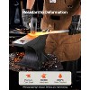 VEVOR Single Horn Anvil,110lbs Cast Steel Anvil, High Hardness Rugged Round Horn Anvil for Blacksmiths,with Large Countertop and Stable Base,Dark Gray - 3 of 4