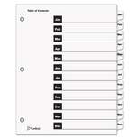 Cardinal Traditional OneStep Index System 12-Tab Months Letter White 12/Set 60313
