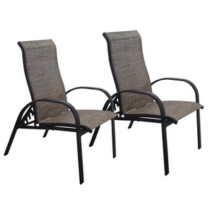Courtyard Casual Santa Fe Alum Sling Reclining Chair Set of 2 - 1 of 4